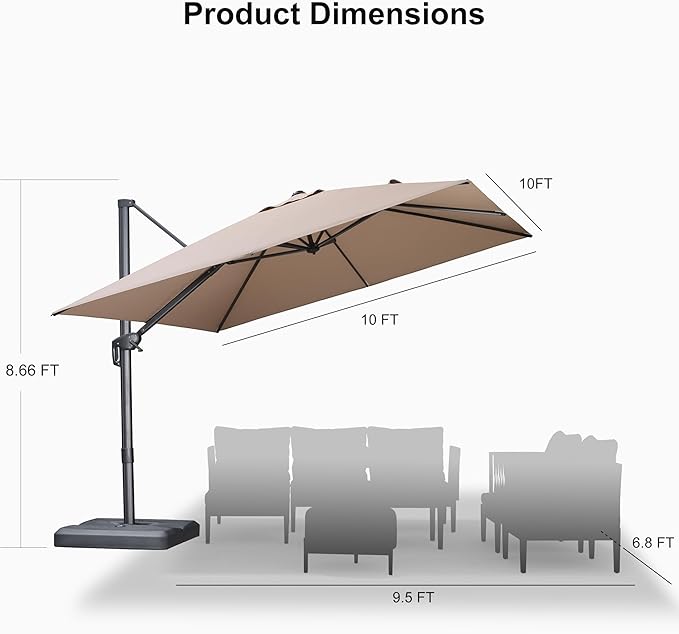 PURPLE LEAF 10 FT Outdoor Umbrella - Image 9
