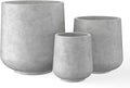 Kante 15.3"+11.6"+8.2" Dia Round Concrete Planter, Large Outdoor Indoor Planter by Kante