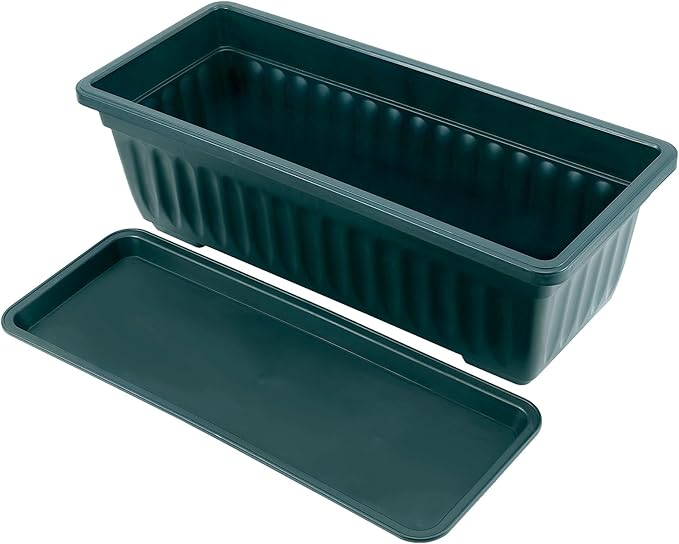 JOIKIT 6 Packs 17 x 7.5 x 5.5 Inch Plastic Window Planter Boxes - Image 5