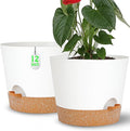 12+12Inch 2Pack Large Flower Pots by SESUN-E