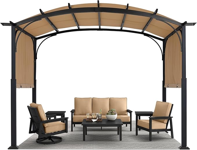 MASTERCANOPY 10x10ft Outdoor Retractable Pergola by MASTERCANOPY