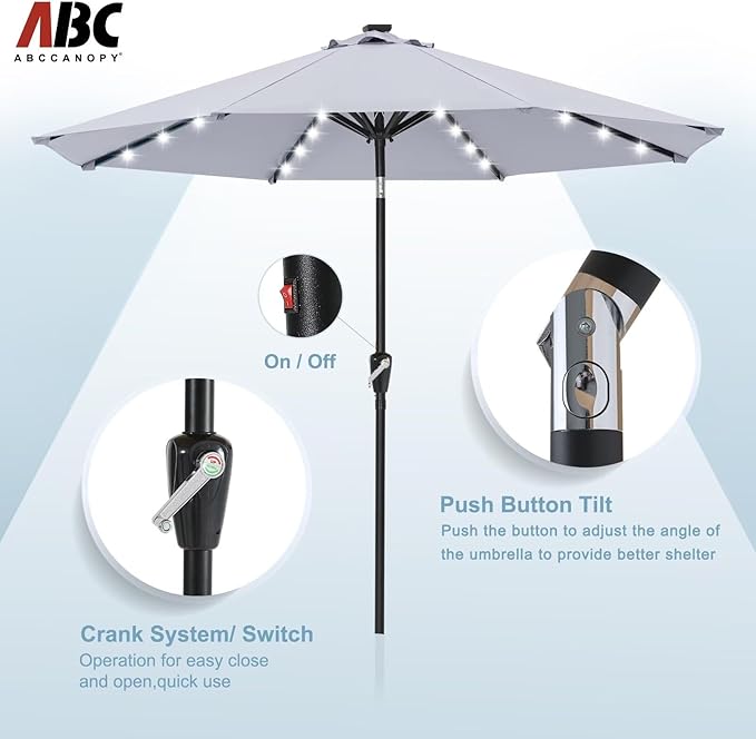 ABCCANOPY Durable Solar Led Patio Umbrellas - Image 5
