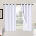 H.VERSAILTEX Linen Blackout Curtains 63 Inches Long 100% Blackout Thermal by HVERSAILTEX