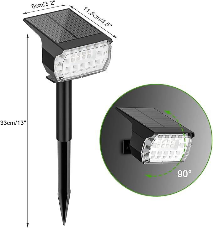 LANSOW Solar Spot Lights Outdoor Color Changing, Christmas Landscape Spotlights - Image 7
