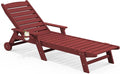 SERWALL Patio Chaise Lounge Chair, Poly Lounge Chair by SERWALL