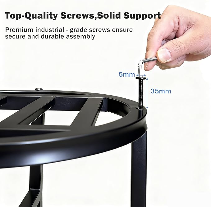 Plant Stand Indoor Outdoor, 13 Inch Round Metal Plant Stands Riser, Heavy Duty - Image 5
