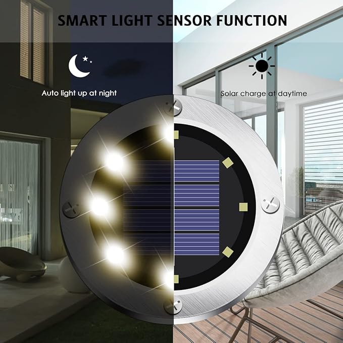 Solar Lights Outdoor Waterproof, 12 Pack Solar Ground Lights - Image 3
