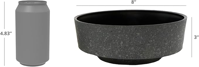 The HC Companies 8 Inch Round Plastic Succulent Capri Bowl 8"x8"x3" in Faux - Image 4