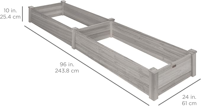 Best Choice Products 8x2ft Outdoor Wooden Raised Garden Bed Planter - Image 7
