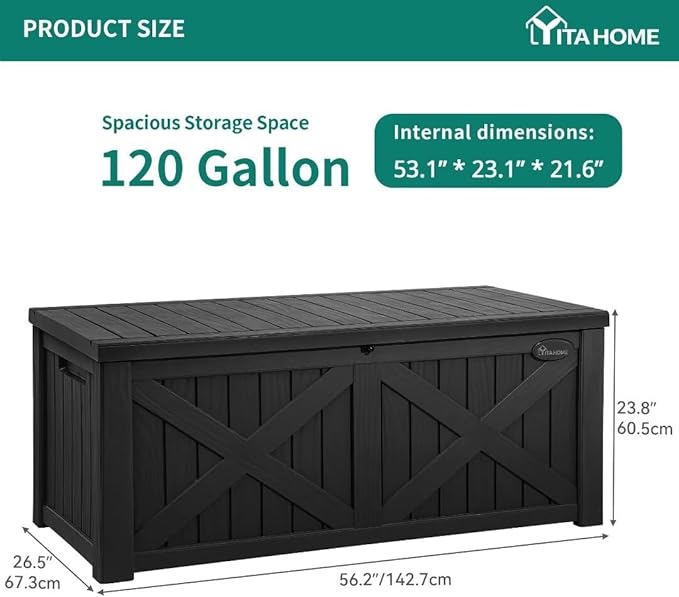 YITAHOME 150 Gallon Large Deck Box - Image 7