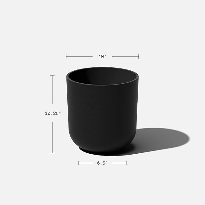 Veradek Round Black Plastic Planter Pots - Image 3