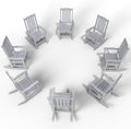 Oversized Rocking Chair Set of 8, Outdoor Rocking Chair by THOEOE