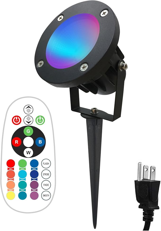 TOVEENEN 25W Color LED Outdoor Landscape Spotlight by TOVEENEN