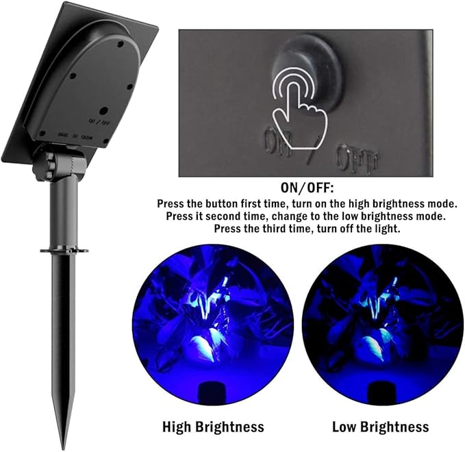 T-SUNUS 4 Pack Solar Landscape Spotlights - Image 2