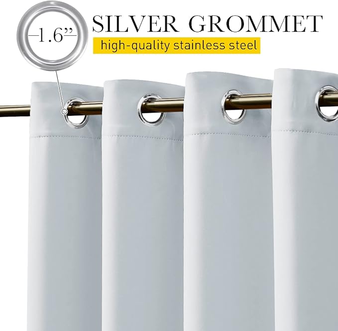 NICETOWN 2 Panels Weighted Blackout Curtains - Image 2