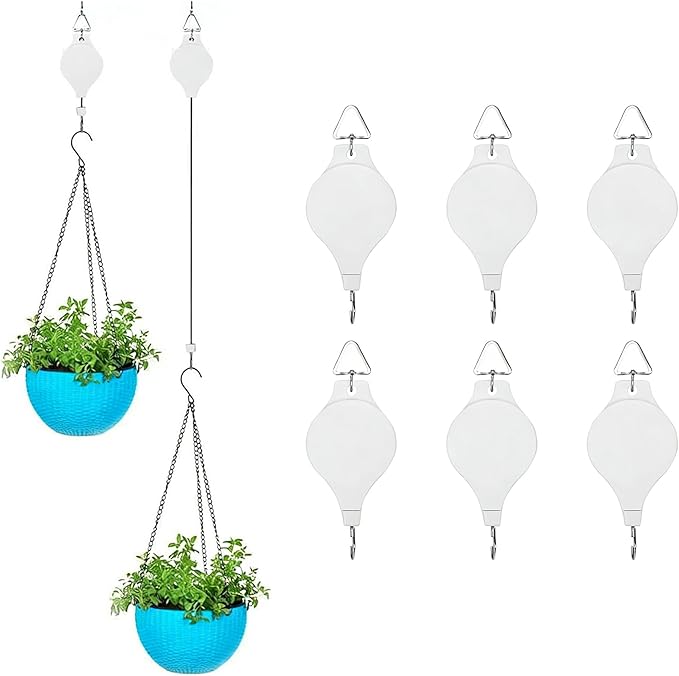 6PCS Retractable Plant Pulley Hanger - Image 8