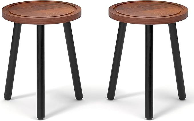 2-Pack Wood Plant Stands Indoor, 16.7" Tall Plant Stand Outdoor Mid-Century - Image 8