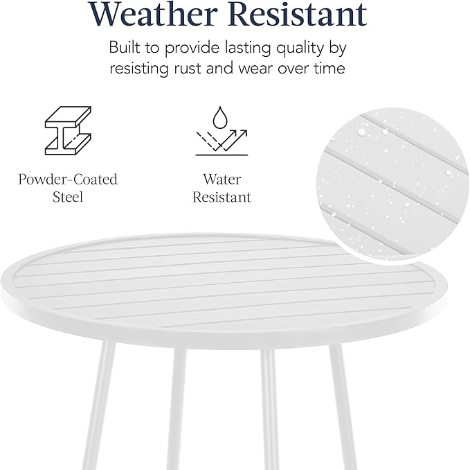 Best Choice Products 3-Piece Patio Dining Set, Bar Height, Outdoor Bistro Set - Image 5