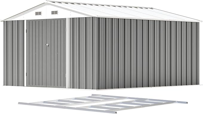 Patiowell 10 x 12 FT Metal Storage Shed - Image 3