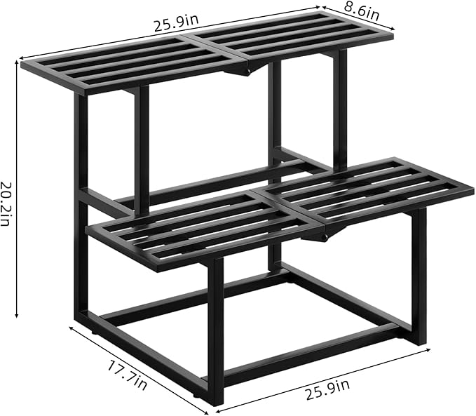 Metal Plant Stand, Foldable Heavy Duty Indoor, Window Iron Plant Shelf - Image 3