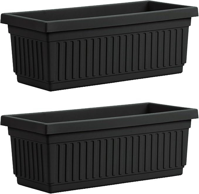 HC Companies 30 Inch Long Fluted Plastic Venetian Garden Window Container by TheHCCompanies