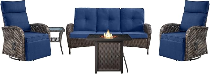 Belord 5 Piece Wicker Patio Furniture Set by Belord