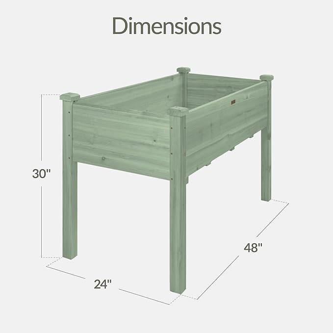 Best Choice Products 48x24x30in Raised Garden Bed, Elevated Wood Planter Box - Image 2