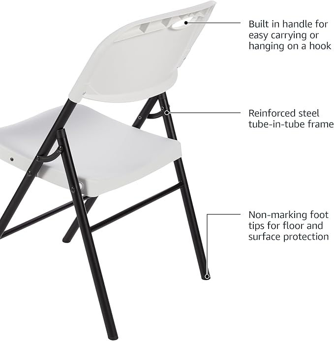 Amazon Basics Portable Folding Plastic Chair - Image 5