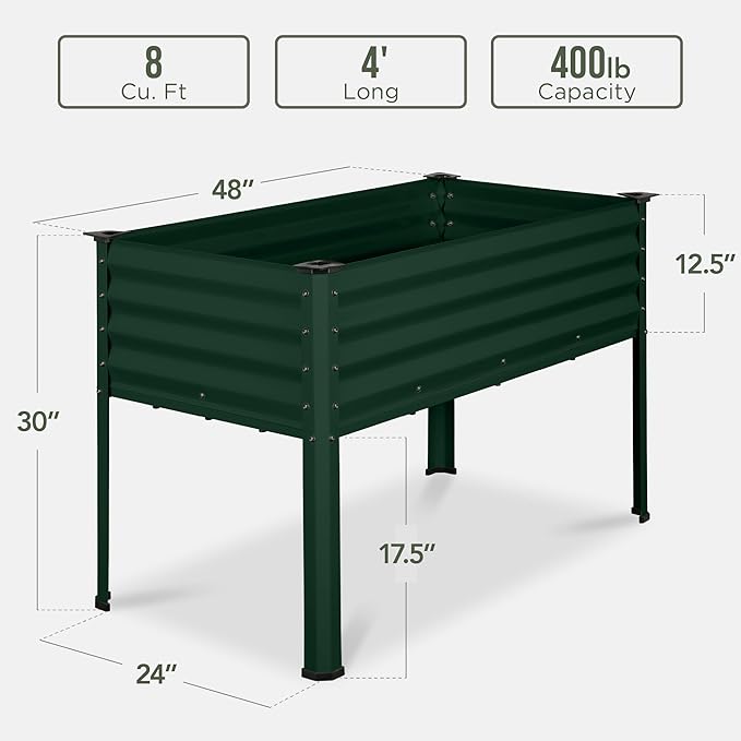 Best Choice Products 48x24x30in Galvanized Raised Garden Bed, Metal Elevated - Image 2