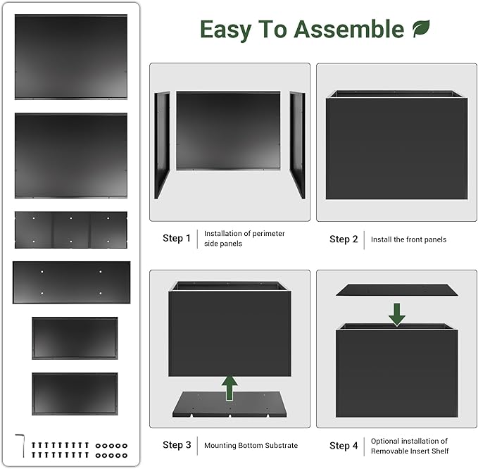 36" Metal Planter Box, Large Rectangular Window Box - Image 7