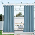 NICETOWN Outdoor Curtains for Patio Waterproof Extra Wide 2 Panels, Rustproof by NICETOWN