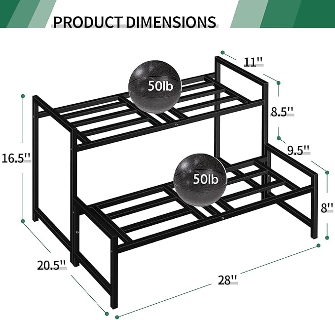 Plant Stand Indoor Outdoor, 2-Tier Wrought Iron Plant Stands, Stackable Metal - Image 4