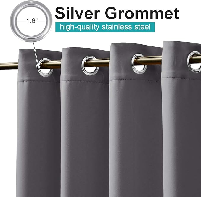 NICETOWN Patio Outdoor Curtain 140" Extra Wide Waterproof - Image 2