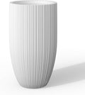 Kante 24 Inch Tall Round Concrete Planter, Large Indoor Outdoor Plant Pots by Kante