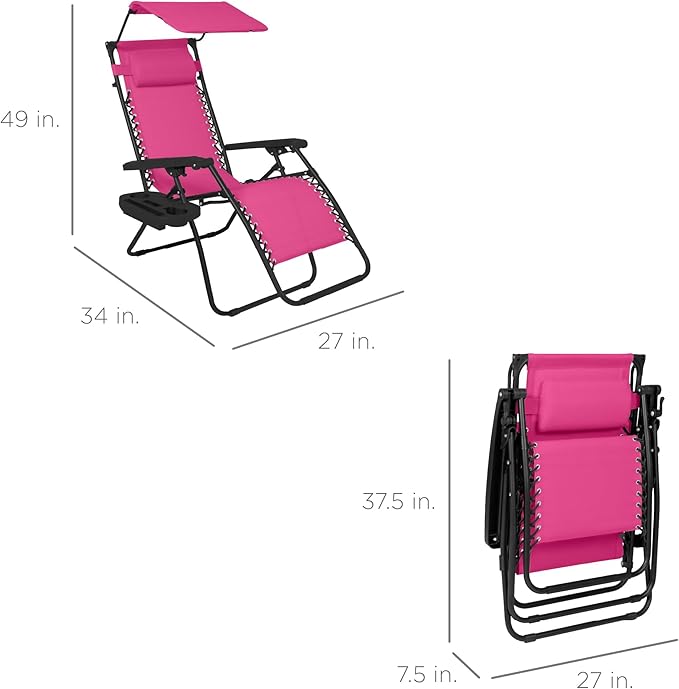 Best Choice Products Folding Zero Gravity Outdoor Recliner Patio Lounge Chair - Image 2