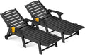 Outdoor Chaise Lounge Chair Set of 2, Patio Lounge Chairs by CIOKEA