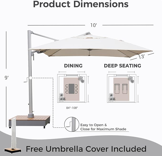 Grand patio 10x13 FT Patio Umbrella - Image 3