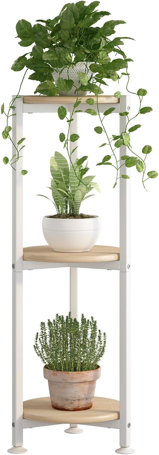 Plant Stand Indoor Corner Tall 3 Tier Metal Modern Flower Storage Plant Shelf by YIZAIJIA