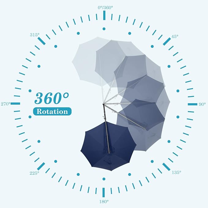 HOTEEL10x10ft Patio Umbrella Cantilever Umbrellas - Image 3