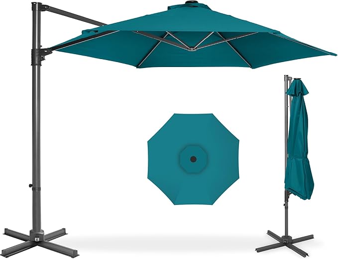 Best Choice Products 10ft Offset Cantilever Hanging Market Patio Umbrella by BestChoiceProducts