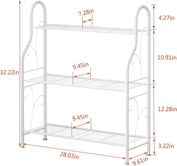 SORCEDAS Plant Stand Indoor Outdoor Plant Shelf 3 Tier Metal Corner Flower - Image 6