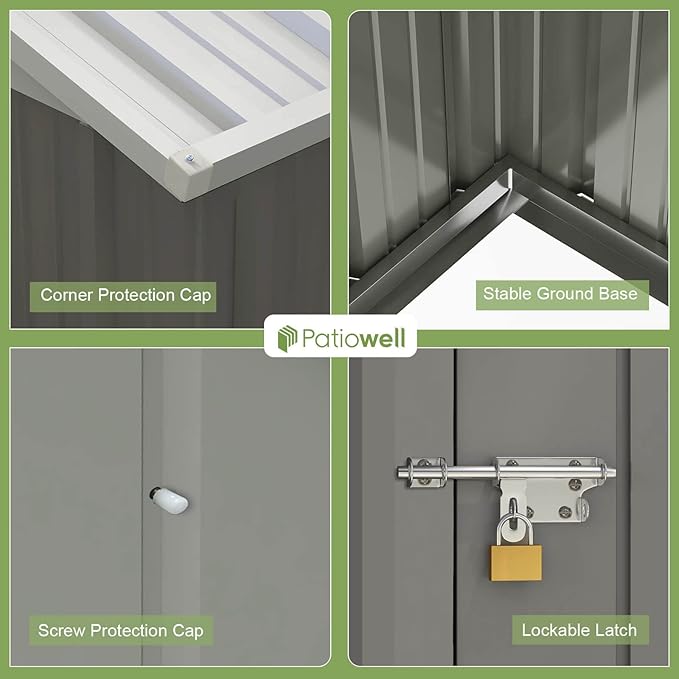 Patiowell 10 x 8 FT Outdoor Storage Shed - Image 8