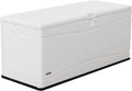 LIFETIME Outdoor Storage Deck Box, 130 Gallon, Arctic White, UV-Protected by Lifetime