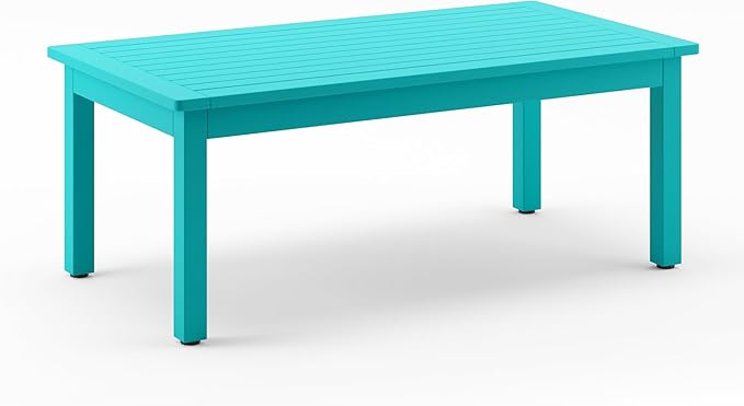 LUE BONA Outdoor Coffee Table, HDPS Patio Coffee Tables by LUEBONA