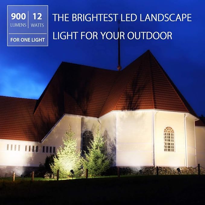 SUNVIE Outdoor Landscape LED Lighting 12W Waterproof Garden Lights COB Led - Image 6