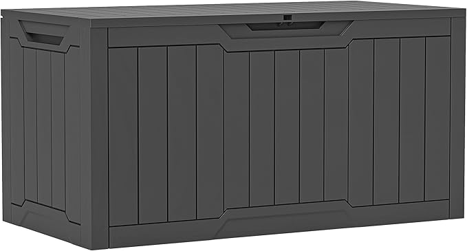YITAHOME 100 Gallon Resin Deck Box, Weather Resistant Outdoor Storage Box by YITAHOME