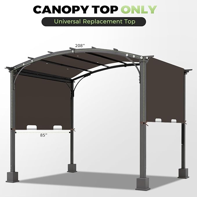 85'' x 208'' Universal Pergola Replacement Cover - Image 2
