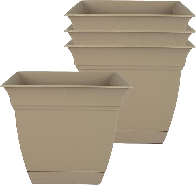 The HC Companies 6 Inch Eclipse Square Planter Pots by TheHCCompanies