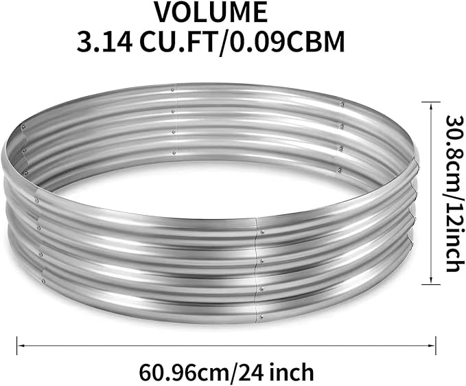 Land Guard Galvanized Raised Garden Bed Kit, Galvanized Planter Raised Garden - Image 2