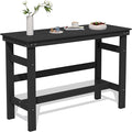 SERWALL 41" Outdoor Bar Table, All Weather HDPE Patio Bar Counter Height Table by SERWALL